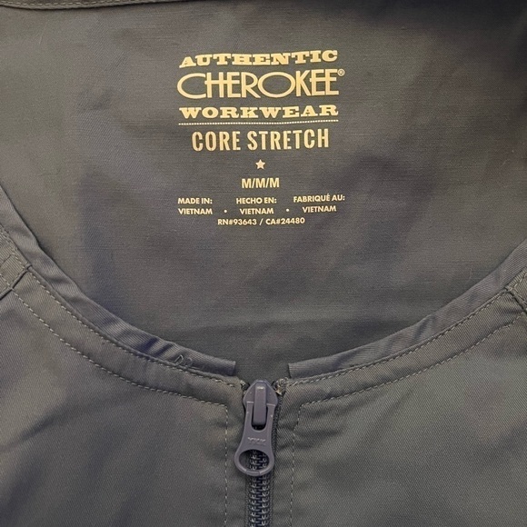 Cherokee Workwear Zip Up Jacket— Ceil Blue - Picture 4 of 4